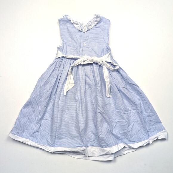 Edgehill Collection Sundress Girls Size 4T Blue Stripe - Picture 3 of 4